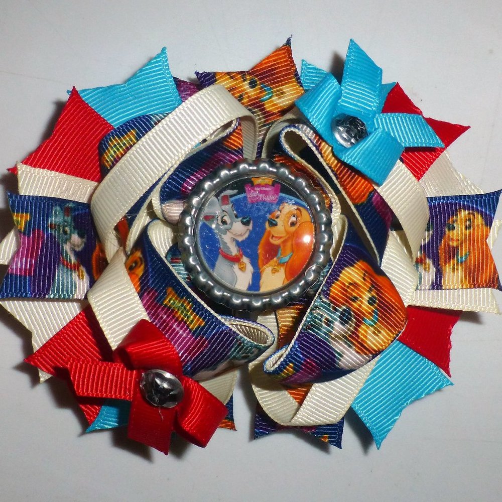 Lady and the Tramp Girls 5-Inch Hair Bow Clip